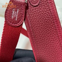 HERMES愛馬仕-08   原單伊芙琳 mini evelyne 17cm 金銀扣現貨蠟線