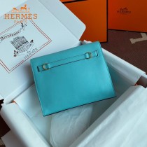 HERMES  北方蓝  愛馬仕 原單evercolor皮 Kelly DanSe 22cm  金銀扣