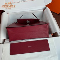 HERMES  酒红  愛馬仕 原單evercolor皮 Kelly DanSe 22cm  金銀扣