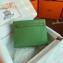HERMES  牛油果绿  愛馬仕 原單evercolor皮 Kelly DanSe 22cm  金銀扣