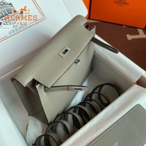 HERMES  沥青灰  愛馬仕 原單evercolor皮 Kelly DanSe 22cm  金銀扣