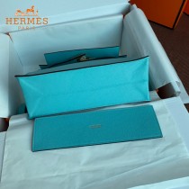 HERMES  北方蓝  愛馬仕 原單evercolor皮 Kelly DanSe 22cm  金銀扣
