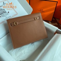 HERMES  金棕  愛馬仕 原單evercolor皮 Kelly DanSe 22cm  金銀扣