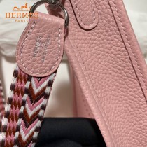 HERMES愛馬仕-05   原單伊芙琳 mini evelyne 17cm 金銀扣現貨蠟線