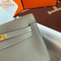 HERMES  沥青灰  愛馬仕 原單evercolor皮 Kelly DanSe 22cm  金銀扣