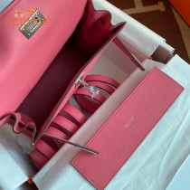 HERMES  唇膏粉  愛馬仕 原單evercolor皮 Kelly DanSe 22cm  金銀扣