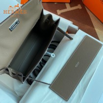 HERMES  大象灰  愛馬仕 原單evercolor皮 Kelly DanSe 22cm  金銀扣