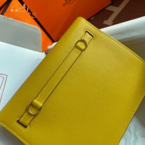 HERMES  琥珀黄  愛馬仕 原單evercolor皮 Kelly DanSe 22cm  金銀扣