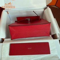 HERMES  大紅  愛馬仕 原單evercolor皮 Kelly DanSe 22cm  金銀扣
