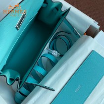 HERMES  北方蓝  愛馬仕 原單evercolor皮 Kelly DanSe 22cm  金銀扣