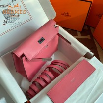 HERMES  唇膏粉  愛馬仕 原單evercolor皮 Kelly DanSe 22cm  金銀扣