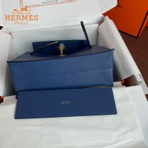 HERMES  希腊蓝  愛馬仕 原單evercolor皮 Kelly DanSe 22cm  金銀扣