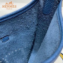 HERMES愛馬仕-04   原單伊芙琳 mini evelyne 17cm 金銀扣現貨蠟線
