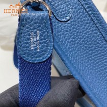 HERMES愛馬仕-04   原單伊芙琳 mini evelyne 17cm 金銀扣現貨蠟線