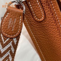 HERMES愛馬仕-01   原單伊芙琳 mini evelyne 17cm 金銀扣現貨蠟線