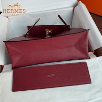HERMES  酒红  愛馬仕 原單evercolor皮 Kelly DanSe 22cm  金銀扣