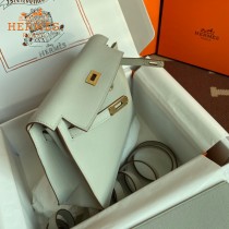 HERMES  珍珠灰  愛馬仕 原單evercolor皮 Kelly DanSe 22cm  金銀扣