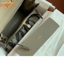 HERMES  沥青灰  愛馬仕 原單evercolor皮 Kelly DanSe 22cm  金銀扣