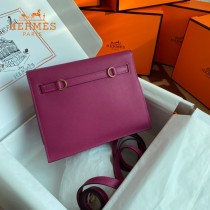 HERMES  玫瑰紫  愛馬仕 原單evercolor皮 Kelly DanSe 22cm  金銀扣