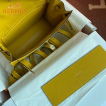 HERMES  琥珀黄  愛馬仕 原單evercolor皮 Kelly DanSe 22cm  金銀扣