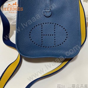 HERMES愛馬仕-04   原單伊芙琳 mini evelyne 17cm 金銀扣現貨蠟線