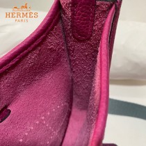 HERMES愛馬仕-014   原單伊芙琳 mini evelyne 17cm 金銀扣現貨蠟線