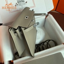 HERMES  沥青灰  愛馬仕 原單evercolor皮 Kelly DanSe 22cm  金銀扣