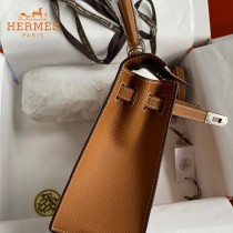 HERMES  金棕   原單 Kelly 25cm 進口Epsom皮  蠟線工藝