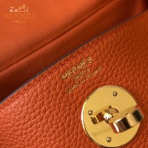 HERMES  橙色  原單  Lindy 琳迪