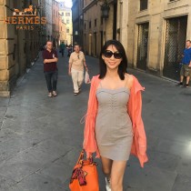 HERMES  橙色  原單  Lindy 琳迪
