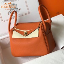HERMES  橙色  原單  Lindy 琳迪