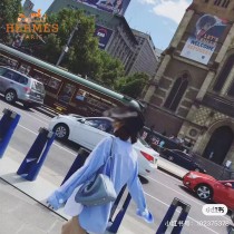HERMES  亚麻蓝  原單  Lindy 琳迪