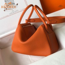 HERMES  橙色  原單  Lindy 琳迪