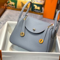 HERMES  亚麻蓝  原單  Lindy 琳迪
