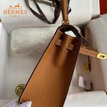 HERMES  金棕   原單 Kelly 25cm 進口Epsom皮  蠟線工藝