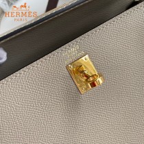 HERMES  沥青灰   原單 Kelly 25cm 進口Epsom皮  蠟線工藝