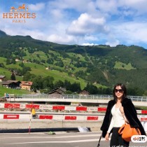 HERMES  橙色  原單  Lindy 琳迪