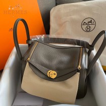HERMES  锡器灰  原單  Lindy 琳迪