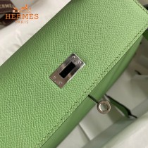 HERMES  牛油果绿   原單 Kelly 25cm 進口Epsom皮  蠟線工藝