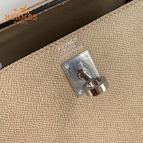 HERMES  风衣灰   原單 Kelly 25cm 進口Epsom皮  蠟線工藝