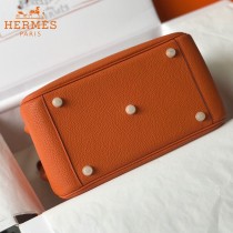 HERMES  橙色  原單  Lindy 琳迪