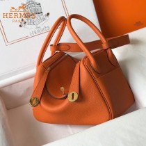 HERMES  橙色  原單  Lindy 琳迪