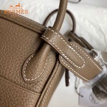 HERMES  大象灰   原單半手縫Mini Lindy 19cm 進口TC皮