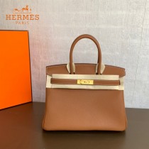 HERMES 原單  金棕   鉑金包Brikin 30cm 進口togo皮  蜜蠟線 全鋼鍍K金五金