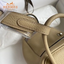 HERMES  风衣灰   原單半手縫Mini Lindy 19cm 進口TC皮