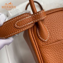 HERMES  金棕   原單半手縫Mini Lindy 19cm 進口TC皮