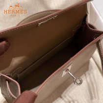 HERMES   大象灰   原單 Mini Kelly 二代  Epsom掌紋皮