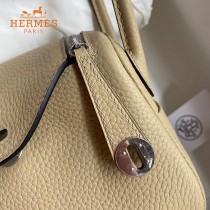 HERMES  风衣灰   原單半手縫Mini Lindy 19cm 進口TC皮