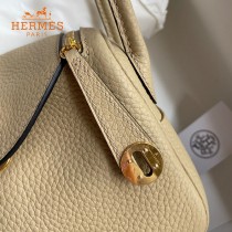 HERMES  风衣灰   原單半手縫Mini Lindy 19cm 進口TC皮