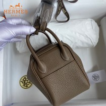 HERMES  大象灰   原單半手縫Mini Lindy 19cm 進口TC皮